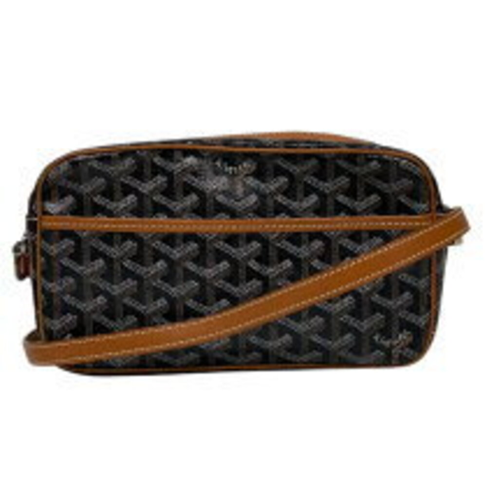 Goyard Cap Vert Tan Goyardine Canvas Shoulder Bag